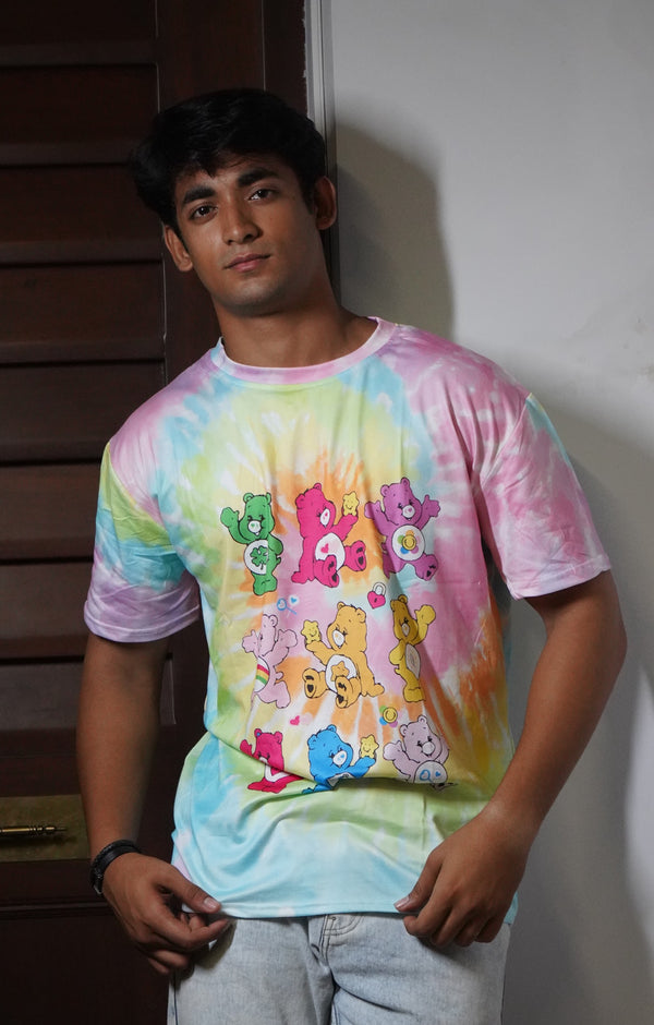 Care Bears tie & dye t shirt (free size)